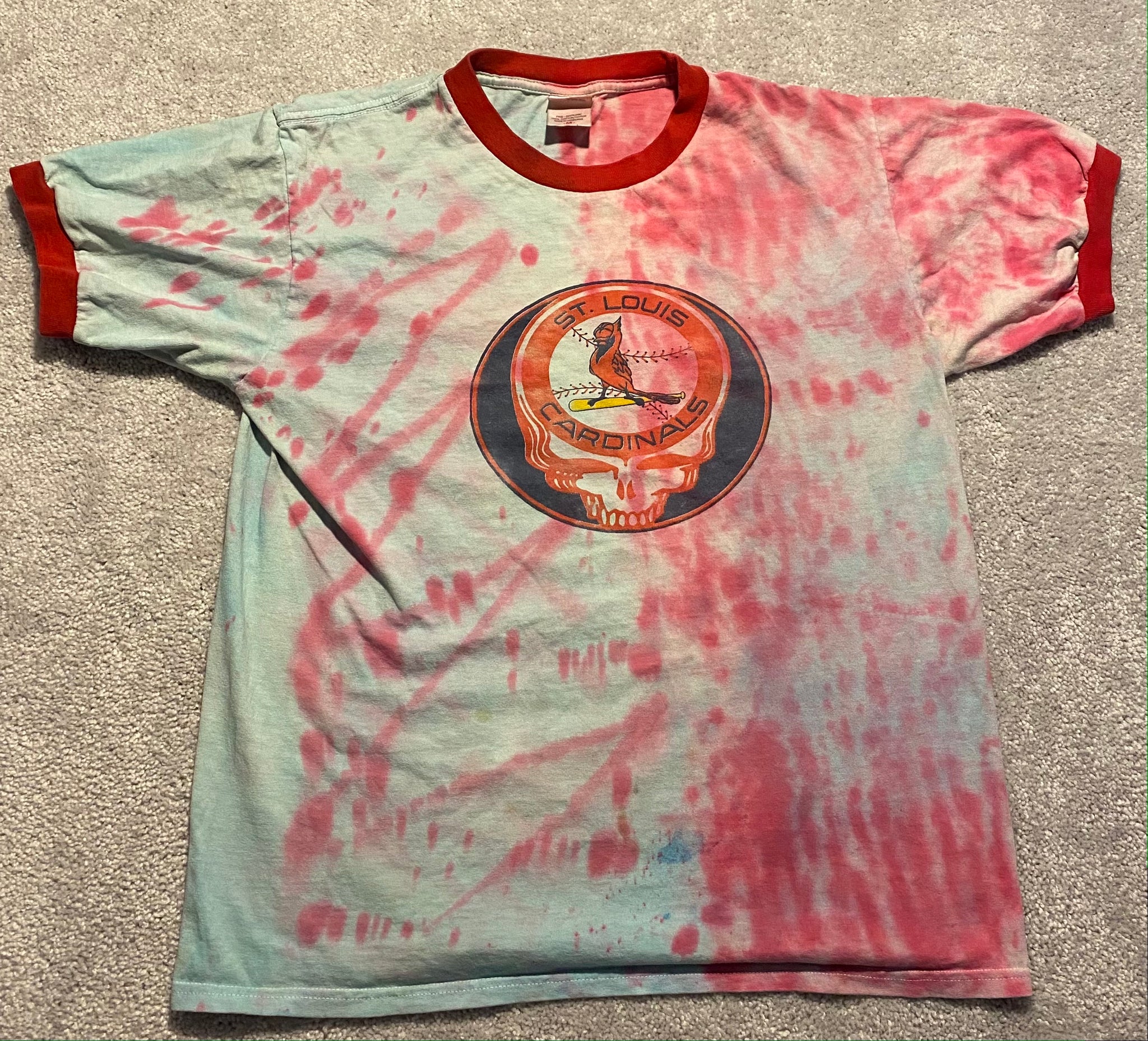 Grateful Dead St. Louis Cardinals Tie Dye T-shirt