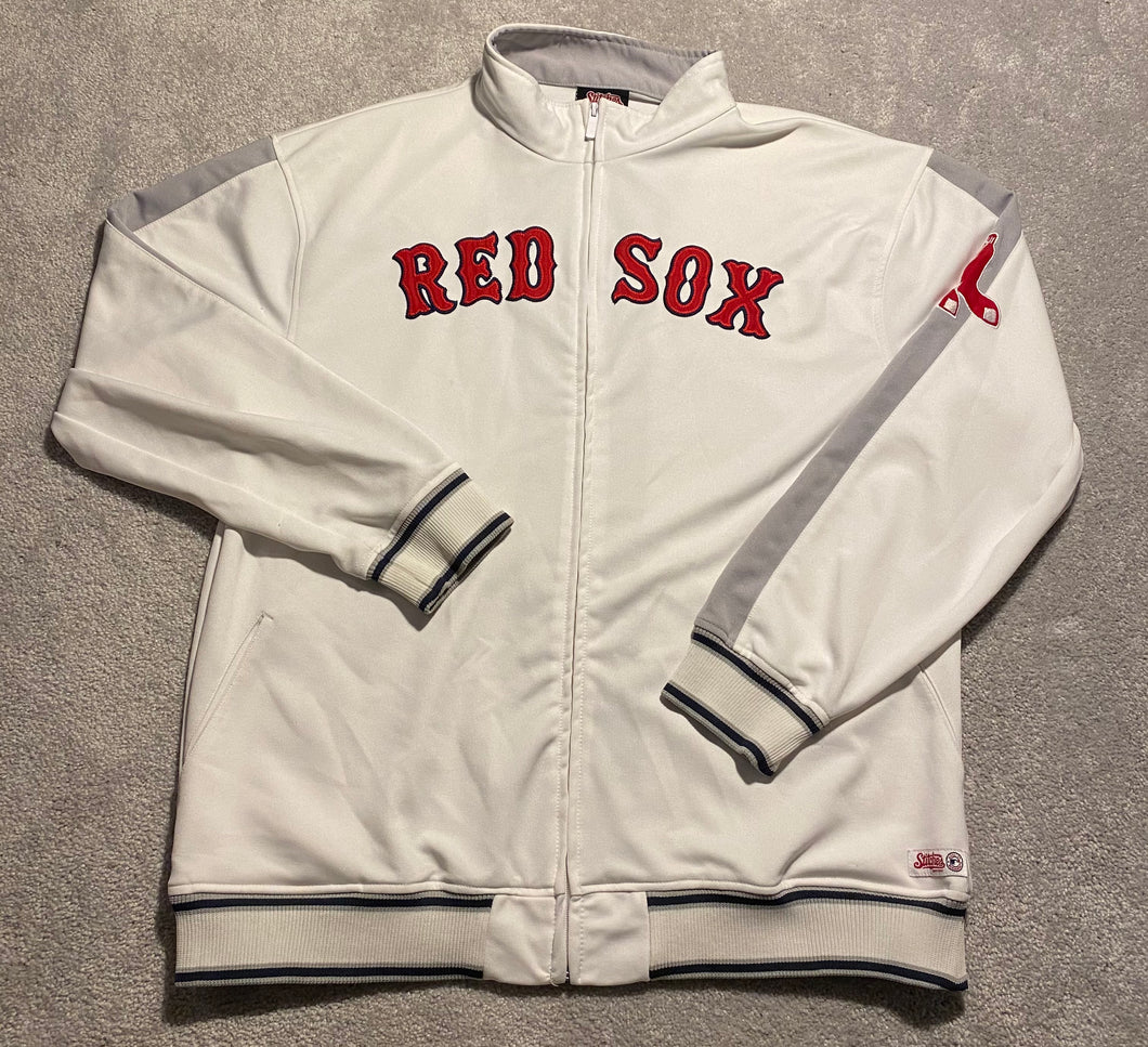 Official Boston Red Sox Track Jacket White Size XL