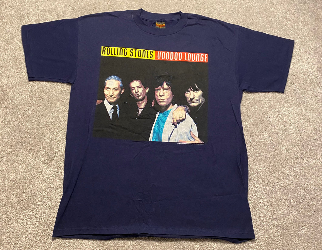 Rolling Stones 94/95 Voodoo Lounge T-Shirt Navy Size XL