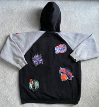 Load image into Gallery viewer, OUNK NBA 00&#39;s Vintage Team Patch Zip-Up Hoodie Size XXL
