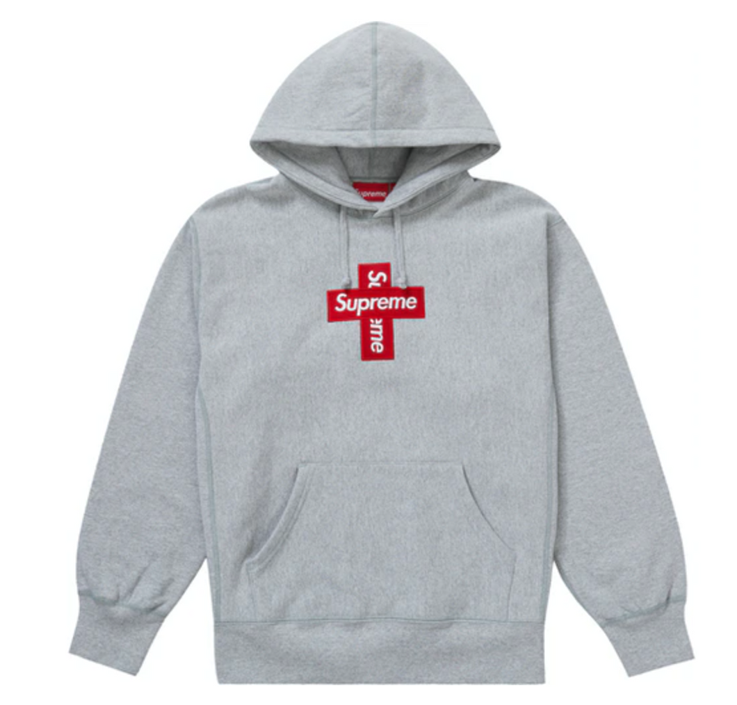 Supreme Cross Logo Hoodie Grey Size L